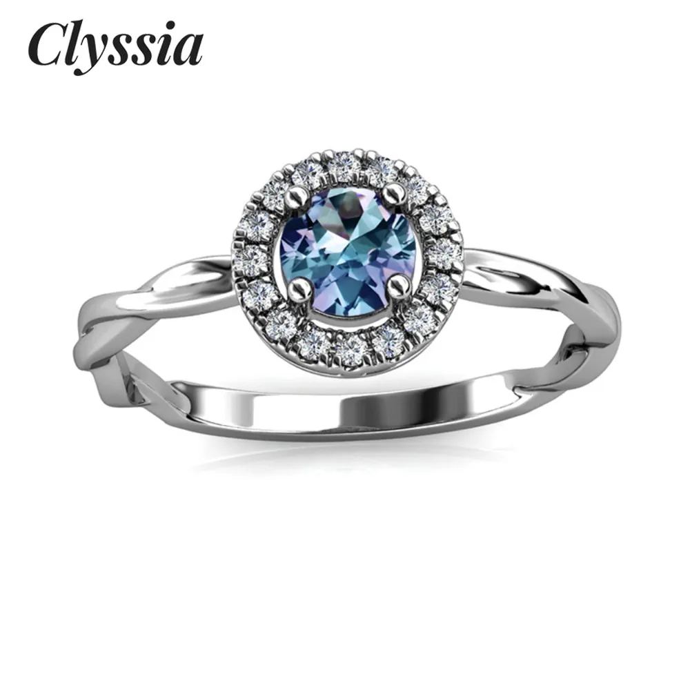 CLYSSIA 925 Sterling Silver Alexandrite Ring June Birthstone Jewelry for Women Round Halo Design Cocktail Statement Jewelry
CLYSSIA 925 Sterling Silver Alexandrite Ring June Birthstone Jewelry for Women Round Halo Design Cocktail Statement Jewelry