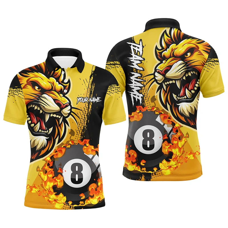 Fashion Billiards Pattern Polo Shirts For Men Summer Trend Custom Name 3D Printed Polo Shirt Loose Breathable Competition Tees
Fashion Billiards Pattern Polo Shirts For Men Summer Trend Custom Name 3D Printed Polo Shirt Loose Breathable Competition Tees