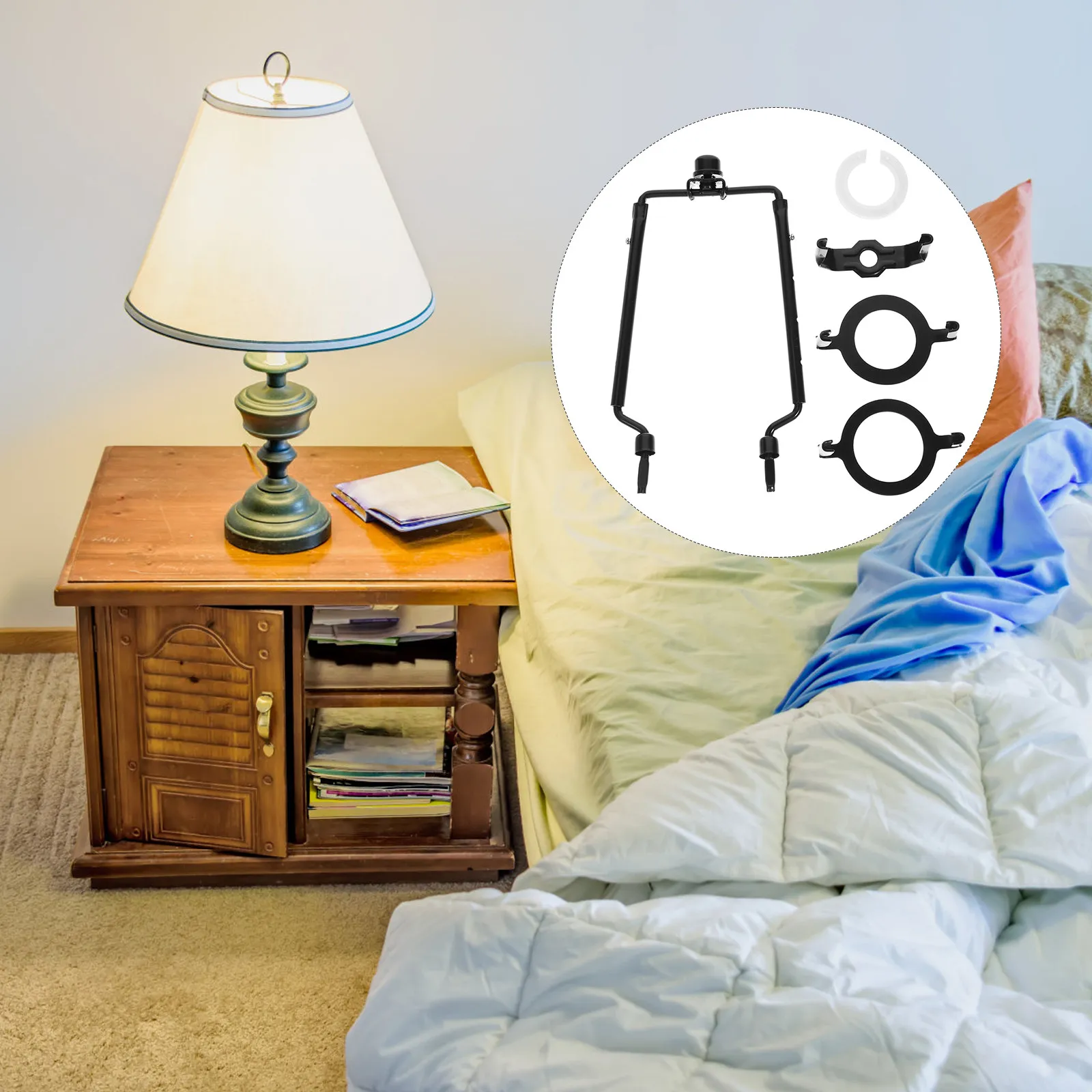 Комплект регулируемого держателя для лампы с никелированным металлическим кронштейном для абажура, для настольных и напольных светильников, запчасти для ремонта, аксессуары для освещения
Комплект регулируемого держателя для лампы с никелированным металлическим кронштейном для абажура, для настольных и напольных светильников, запчасти для ремонта, аксессуары для освещения