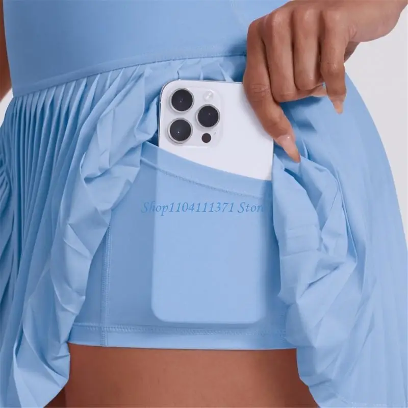 P9FC Women Pleated Tennis Skirt High Waist Athletic Skorts Skirt With Shorts Pocket 7 S8d15ee09d7224845a239154522c9c447q