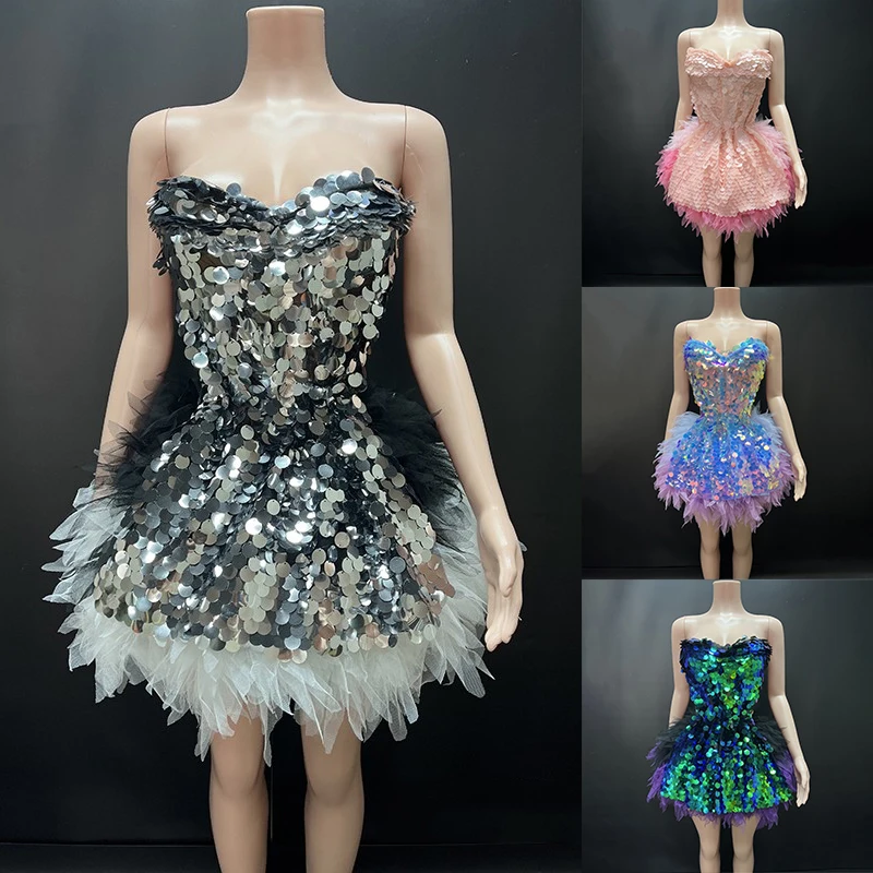 Drag Queen Gown Silver Sequin Dresses Singer Glitter Stage Costume Pink Birthday Party Dress Gogo Dress Festival Rave Wear 2618
Drag Queen Gown Silver Sequin Dresses Singer Glitter Stage Costume Pink Birthday Party Dress Gogo Dress Festival Rave Wear 2618