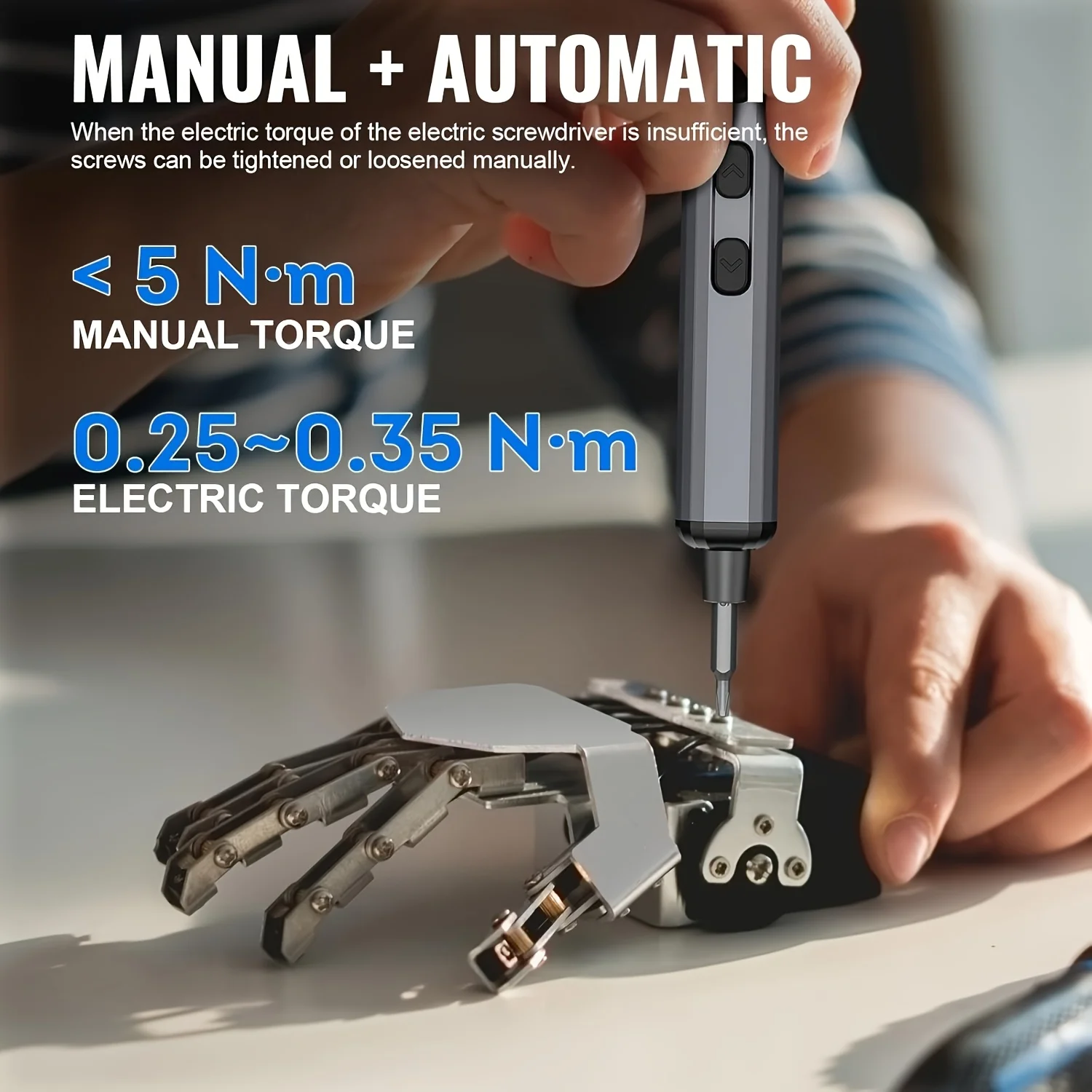 Mini Electric Screwdriver Set: 68-in-1 Small Electronic Tool Kit Precision Electric Screwdriver - 5 Torque Setting LED S2 Drill
Mini Electric Screwdriver Set: 68-in-1 Small Electronic Tool Kit Precision Electric Screwdriver - 5 Torque Setting LED S2 Drill