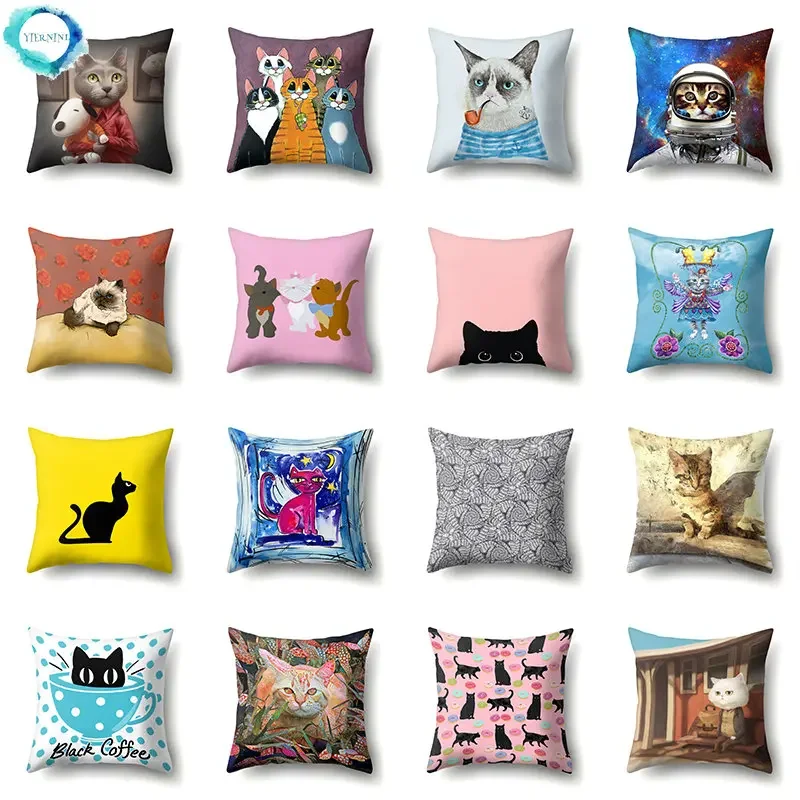 Cartoon cat print sofa cushion cover pillowcase home decoration party car bedding
Cartoon cat print sofa cushion cover pillowcase home decoration party car bedding