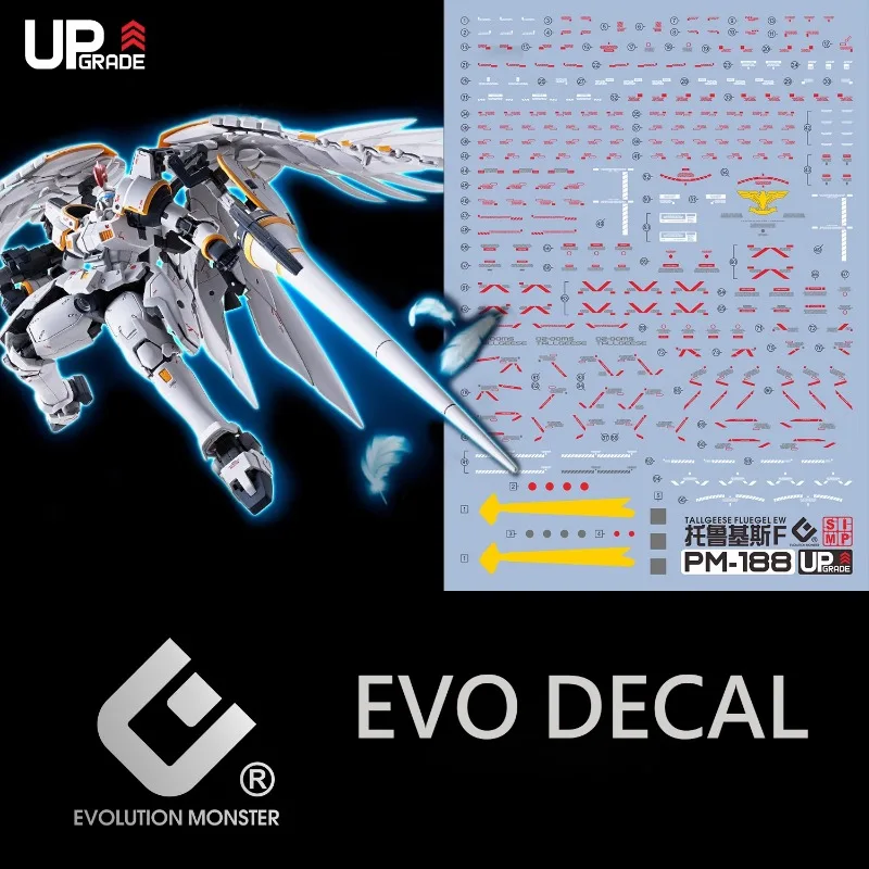 EVO PM-188 High Definition Fluorescent Waterslide Decals For MG Tallgeese Fluegel EW Mecha Model Hobby DIY Accessories
EVO PM-188 High Definition Fluorescent Waterslide Decals For MG Tallgeese Fluegel EW Mecha Model Hobby DIY Accessories