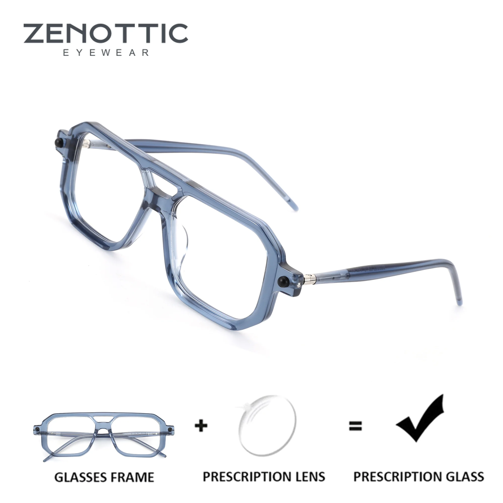 ZENOTTIC Acetate Pilot Prescription Glasses For Men Photochromic Optical Lenses With Recipe Blue Light Myopia Eyewear
ZENOTTIC Acetate Pilot Prescription Glasses For Men Photochromic Optical Lenses With Recipe Blue Light Myopia Eyewear