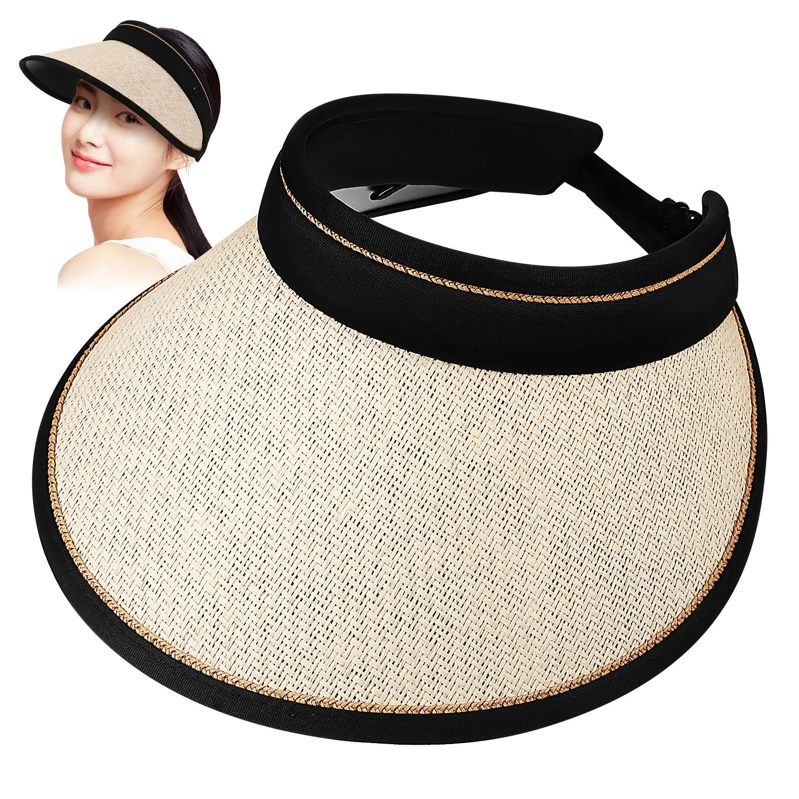 Straw Sun Brim 12cm Foldable Beach Straw for Women Portable Sunshade UV Protection Summer Portable Beach Hat Visor Hat
Straw Sun Brim 12cm Foldable Beach Straw for Women Portable Sunshade UV Protection Summer Portable Beach Hat Visor Hat