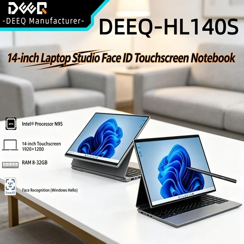 Sidejo HL140S 14-Inch Touchscreen Face Recognition Laptop, 2-in-1 Portable Business PC & Tablet
Sidejo HL140S 14-Inch Touchscreen Face Recognition Laptop, 2-in-1 Portable Business PC & Tablet
