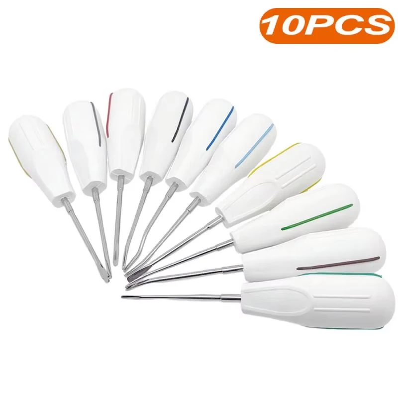 10Pcs Dental Root Elevators Set Stainless Steel Curved Luxating Lift Elevators for Oral Surgery Dental Tools
10Pcs Dental Root Elevators Set Stainless Steel Curved Luxating Lift Elevators for Oral Surgery Dental Tools