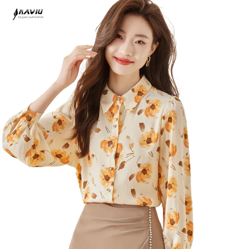 NAVIU Yellow Print Shirt Women New Fashion High End Temperament Formal Long Sleeve Blouses Office Lady Work Tops Black
NAVIU Yellow Print Shirt Women New Fashion High End Temperament Formal Long Sleeve Blouses Office Lady Work Tops Black