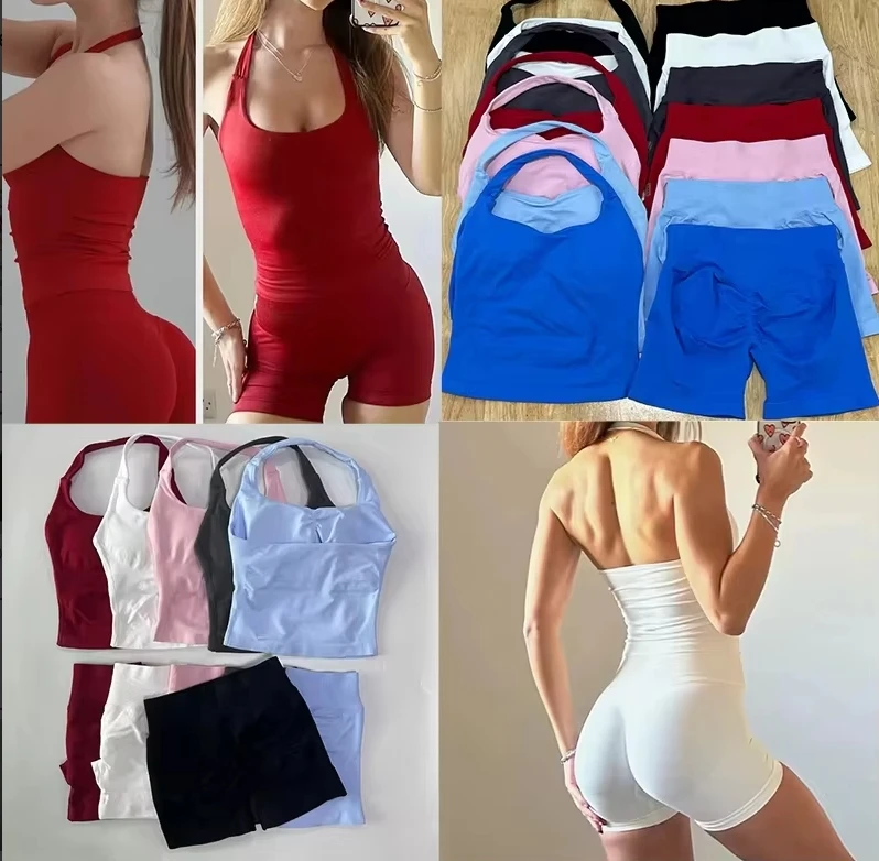 2025 New Lace-Up Fitness Top Halter Custom Logo Fitness Wear Women's Scratch Built-in Bra Strap Removable Cup Yoga Vest
2025 New Lace-Up Fitness Top Halter Custom Logo Fitness Wear Women's Scratch Built-in Bra Strap Removable Cup Yoga Vest