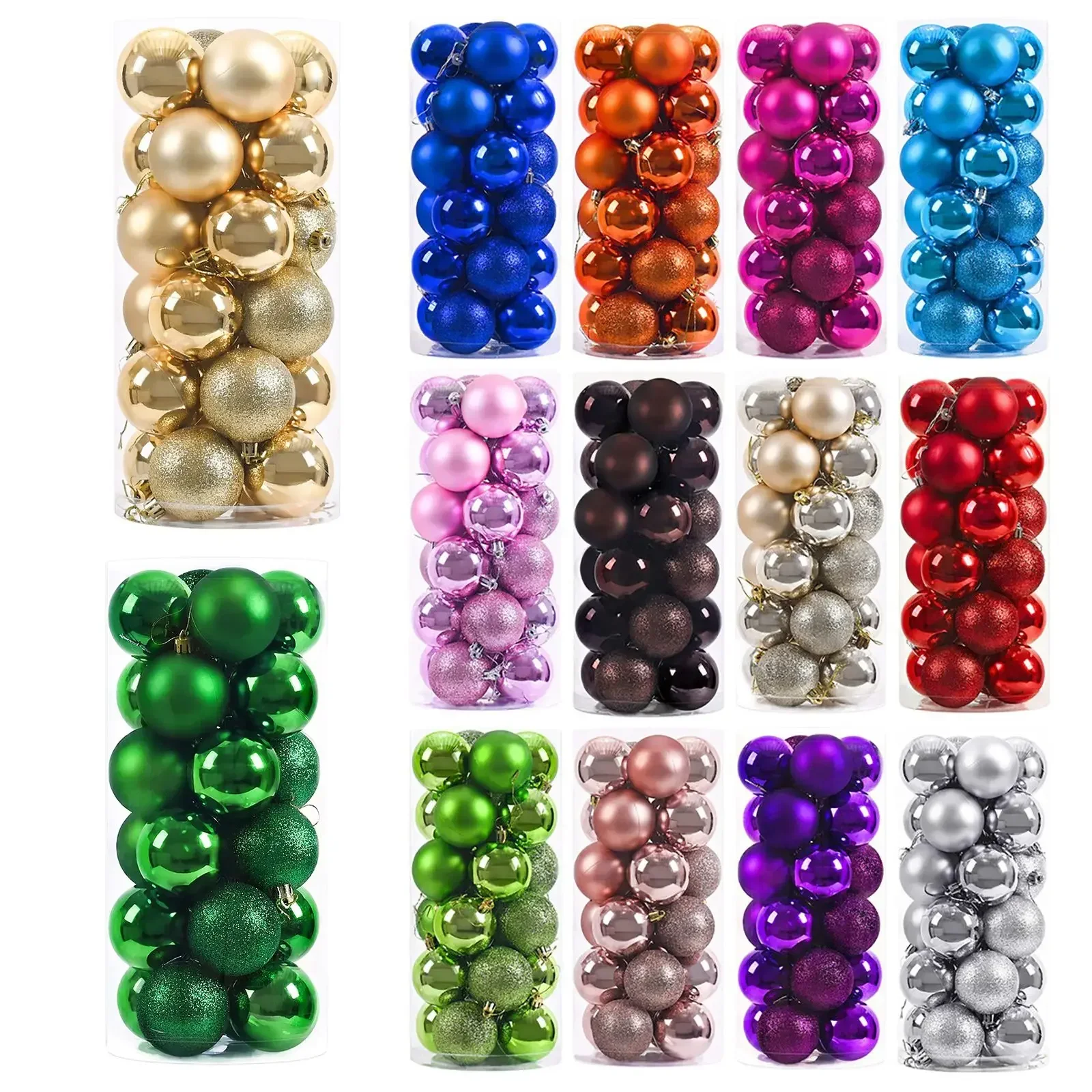 24Pcs Christmas Ball Ornaments 8cm For Xmas Tree Christmas Decorations Hanging Balls Pendant Wedding Party Home Decor Navidad
24Pcs Christmas Ball Ornaments 8cm For Xmas Tree Christmas Decorations Hanging Balls Pendant Wedding Party Home Decor Navidad