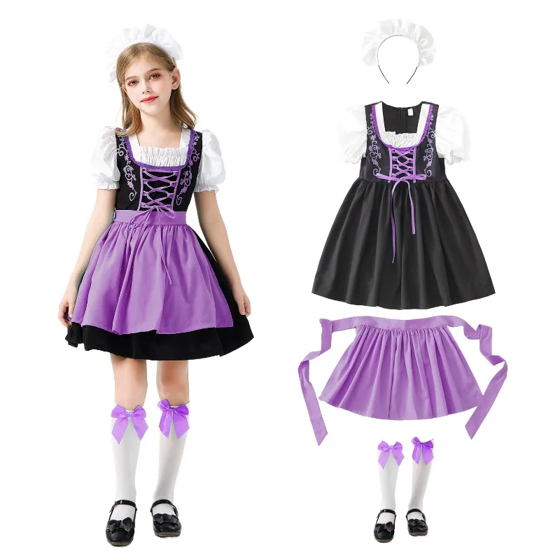 Halloween Cosplay Costume Maid Puff Sleeve Dress Apron Socks Headdress Suit Carnival Theme Party Role Playing Outfits for Girls
Halloween Cosplay Costume Maid Puff Sleeve Dress Apron Socks Headdress Suit Carnival Theme Party Role Playing Outfits for Girls