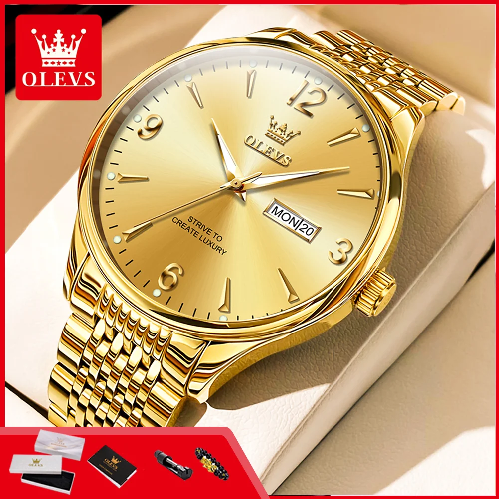 OLEVS 2928 Classic Simple Men's Watch Auto Date Dual Calendar Luminous Waterproof Steel Strap Business Quartz Wristwatch for Man
OLEVS 2928 Classic Simple Men's Watch Auto Date Dual Calendar Luminous Waterproof Steel Strap Business Quartz Wristwatch for Man