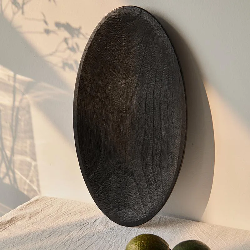 Vintage Wabi Sabi Wooden Oval Tray Black Fruit Plate Candle Holder Home Decor
Vintage Wabi Sabi Wooden Oval Tray Black Fruit Plate Candle Holder Home Decor