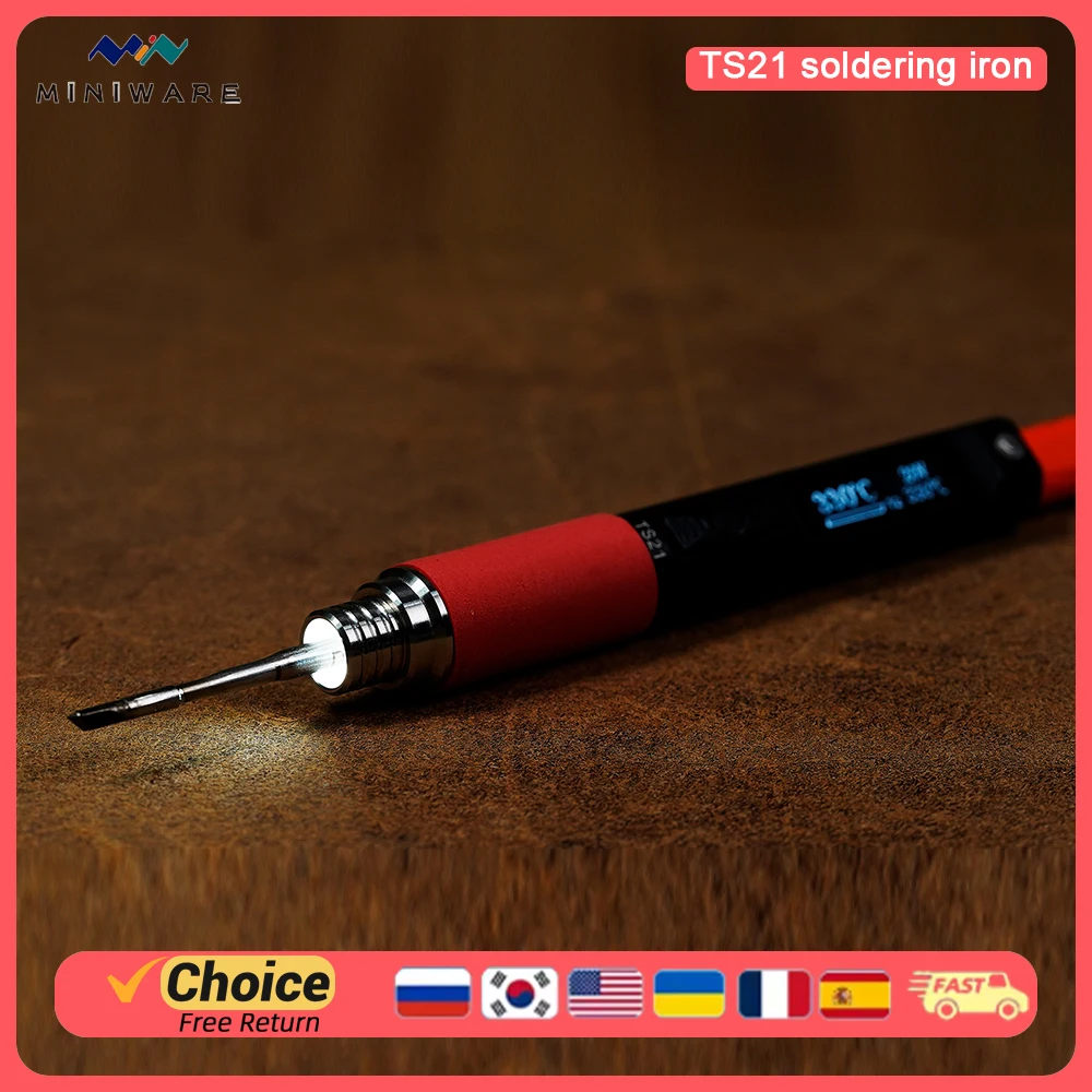 MINIWARE TS21 100W Soldering Iron, PD3.1 Fast Charge, Smart Sleep, OLED Display, PID Temp Control, Portable Repair Tool
MINIWARE TS21 100W Soldering Iron, PD3.1 Fast Charge, Smart Sleep, OLED Display, PID Temp Control, Portable Repair Tool