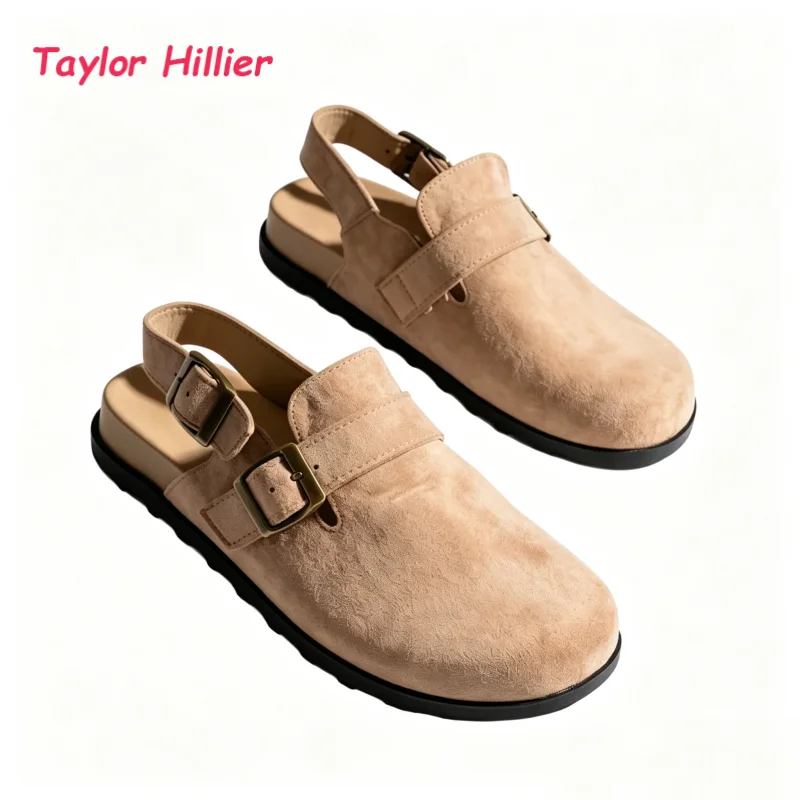 Round Toe Dual Buckle Slingback Mules Ladies Suede Flat Slip-On Outdoor Breathable Chic Daily Beach Casual Walking Commute Shoes
Round Toe Dual Buckle Slingback Mules Ladies Suede Flat Slip-On Outdoor Breathable Chic Daily Beach Casual Walking Commute Shoes
