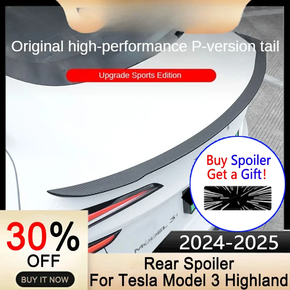 Спойлер для Tesla Model 3 Highland 2025, аксессуары, хвостовое крыло из АБС-пластика, новый дизайн, нижняя защита ветра, Ludicrous, автозапчасти
Спойлер для Tesla Model 3 Highland 2025, аксессуары, хвостовое крыло из АБС-пластика, новый дизайн, нижняя защита ветра, Ludicrous, автозапчасти
