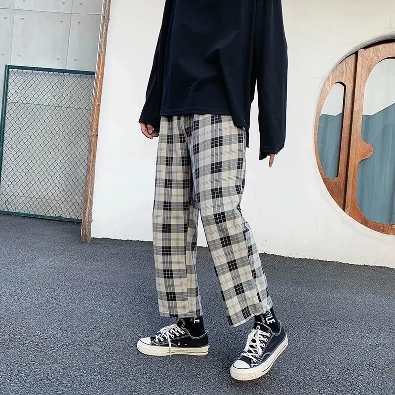 Свободные повседневные брюки в клетку для женщин, широкие брюки в стиле преппи, осенние модные молодежные брюки прямого кроя
Свободные повседневные брюки в клетку для женщин, широкие брюки в стиле преппи, осенние модные молодежные брюки прямого кроя