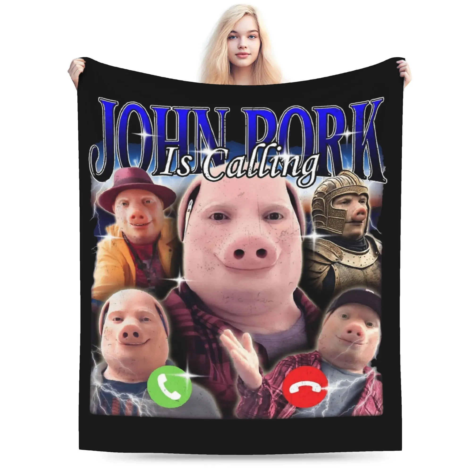 John Pork Is Calling Funny Meme Blankets Flannel Multifunction Lightweight Throw Blanket for Bed Bedroom Bedding Throws
John Pork Is Calling Funny Meme Blankets Flannel Multifunction Lightweight Throw Blanket for Bed Bedroom Bedding Throws