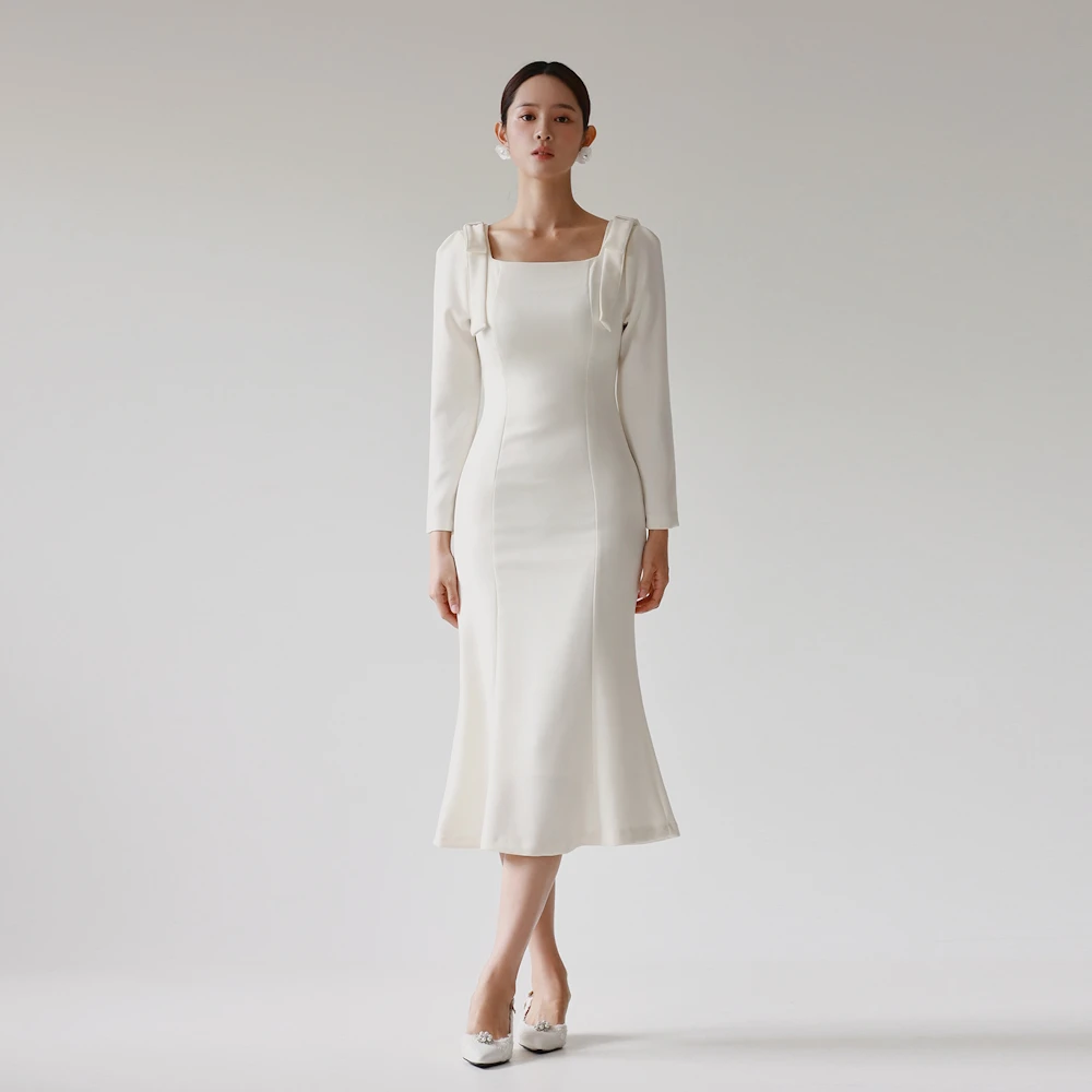 Muloong Mermaid Prom Evening Dresses Square Collar Pleated Korea Wedding Dress Tea Length Long Sleeves Garden Party Gowns
Muloong Mermaid Prom Evening Dresses Square Collar Pleated Korea Wedding Dress Tea Length Long Sleeves Garden Party Gowns