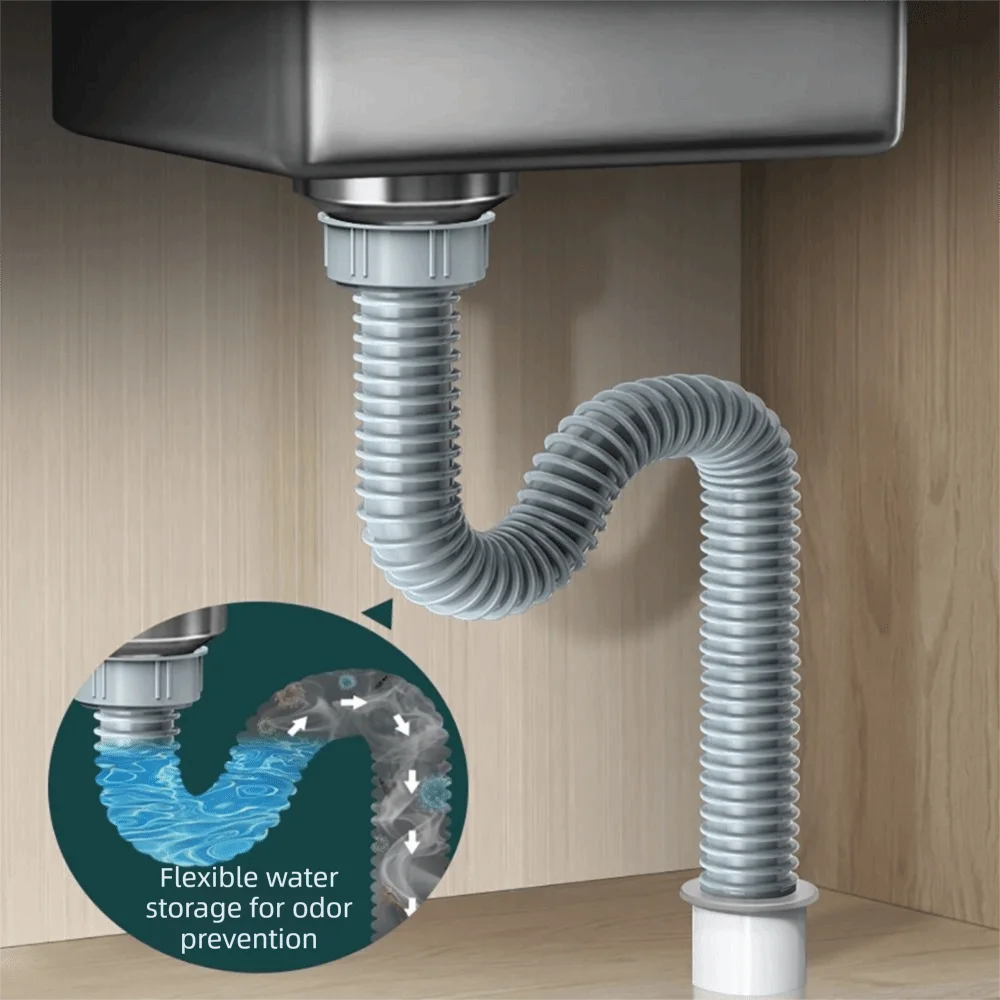 Универсальный сливной шланг для кухонной раковины с защитой от запаха и протечек, легко устанавливаемый, морозостойкий, для раковины-чашеобразной формы
Универсальный сливной шланг для кухонной раковины с защитой от запаха и протечек, легко устанавливаемый, морозостойкий, для раковины-чашеобразной формы