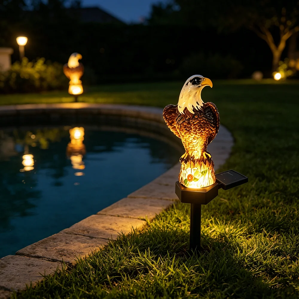 1pc Simulated Bald Eagle Shaped Solar Lawn Ground Plug Light, Courtyard Garden Trail Villa Landscape Light, No Wiring Required
1pc Simulated Bald Eagle Shaped Solar Lawn Ground Plug Light, Courtyard Garden Trail Villa Landscape Light, No Wiring Required