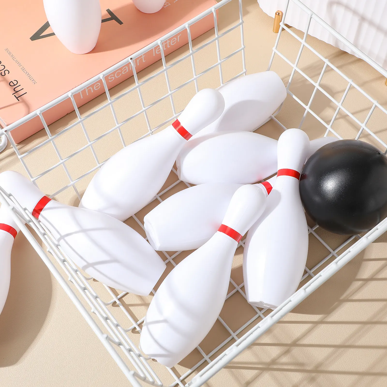 1Set Miniature Bowling Game Set for Plastic Balls and Pins 2.7inch Black Balls 5.9inch Pins Develop Coordination Skills
1Set Miniature Bowling Game Set for Plastic Balls and Pins 2.7inch Black Balls 5.9inch Pins Develop Coordination Skills
