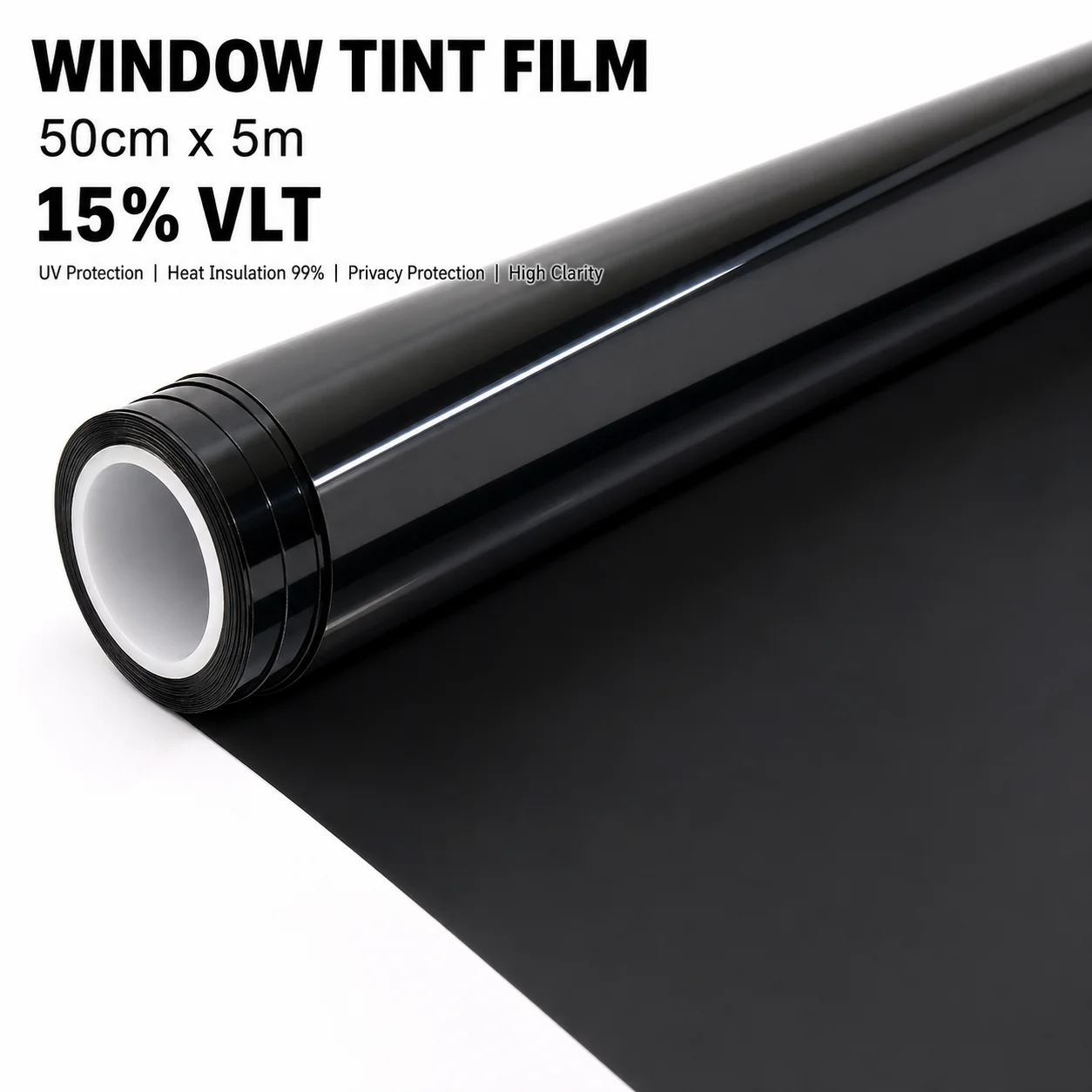 15% VLT Dark Smoke Nano Ceramic Car Window Tint Film 50cmX500cm Clear View Universal Fit Wide Front Universal Film Roll UV Glass
15% VLT Dark Smoke Nano Ceramic Car Window Tint Film 50cmX500cm Clear View Universal Fit Wide Front Universal Film Roll UV Glass