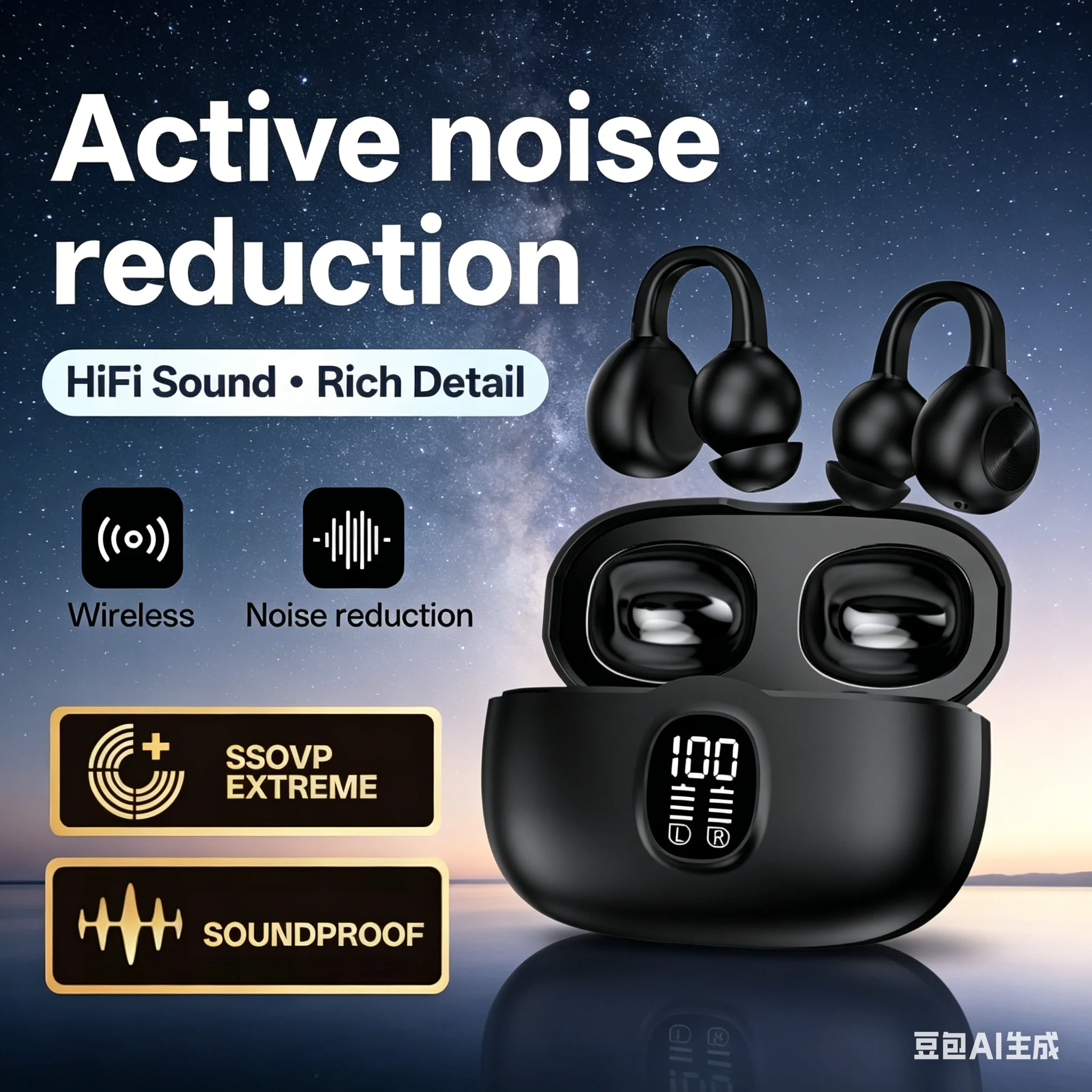 2026 New K80 Wireless Clip-On Earbuds, 5.4 Bluetooth, HD Digital Display, 48H Extended Playtime, Waterproof for All Scenarios
2026 New K80 Wireless Clip-On Earbuds, 5.4 Bluetooth, HD Digital Display, 48H Extended Playtime, Waterproof for All Scenarios