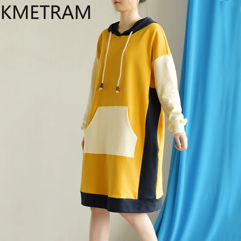 KMETRAM Cotton Hooded Dresses 2025 Woman Loose Mid Length Dress Woman Long Sleeve Spring Summer New in Dresses 2025 Robe Femme
KMETRAM Cotton Hooded Dresses 2025 Woman Loose Mid Length Dress Woman Long Sleeve Spring Summer New in Dresses 2025 Robe Femme