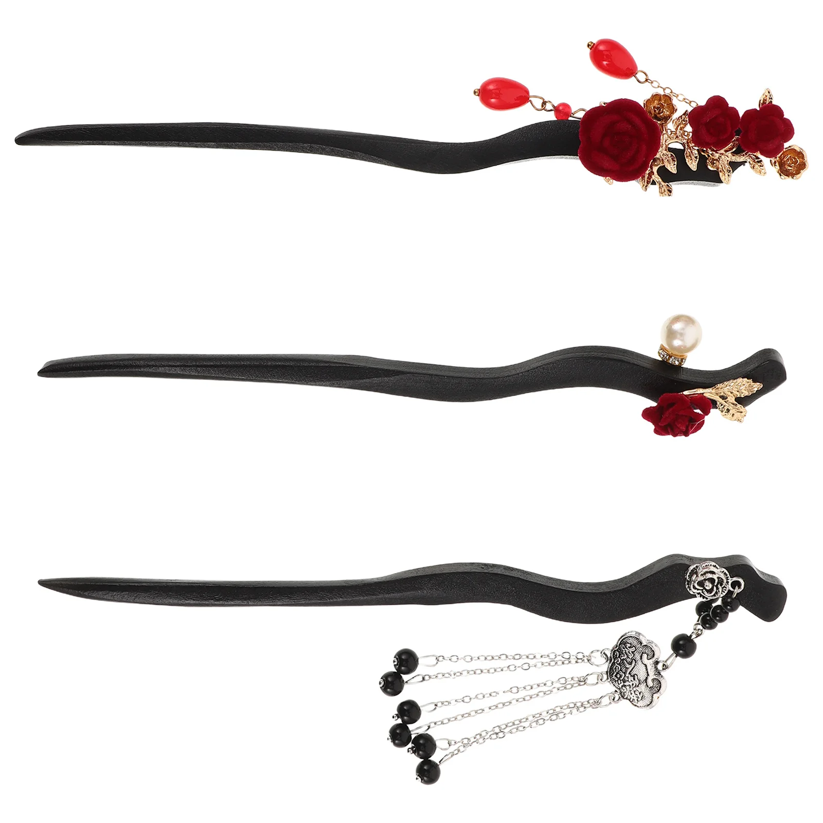 3Pcs Traditional Chinese Tassel Hair Sticks Wooden Rose Design Bun Maker Forks for Asian Cultural Events
3Pcs Traditional Chinese Tassel Hair Sticks Wooden Rose Design Bun Maker Forks for Asian Cultural Events