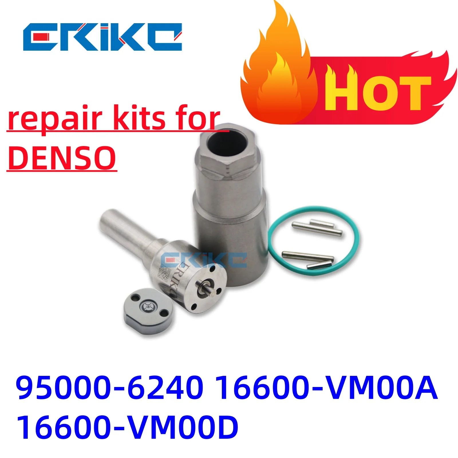 ERIKC 95000-6240 16600-VM00A 16600-VM00D injector repair kits DLLA148P932 (093400-9320) for Denso NAVARA DCRI106240
ERIKC 95000-6240 16600-VM00A 16600-VM00D injector repair kits DLLA148P932 (093400-9320) for Denso NAVARA DCRI106240
