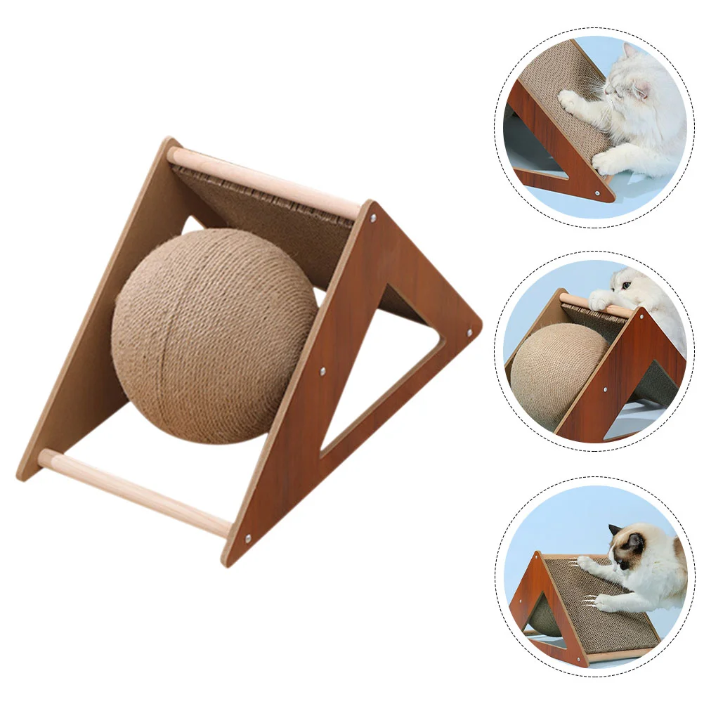 Triangular Cat Scratch Post Scratching Board Stable Kitten Scratchers Household Floor Supply Scratch-resistant Ball
Triangular Cat Scratch Post Scratching Board Stable Kitten Scratchers Household Floor Supply Scratch-resistant Ball