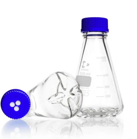 Baffled Erlenmeyer Flask 3 Spikes 4 Spikes Shaking Bottle for Bacterial Culture Lab Use
Baffled Erlenmeyer Flask 3 Spikes 4 Spikes Shaking Bottle for Bacterial Culture Lab Use