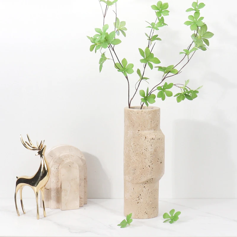 Minimalism Natural Marble Travertine Vase Home Decor Living Room Scandinavian Flower Holder Vase Table
Minimalism Natural Marble Travertine Vase Home Decor Living Room Scandinavian Flower Holder Vase Table