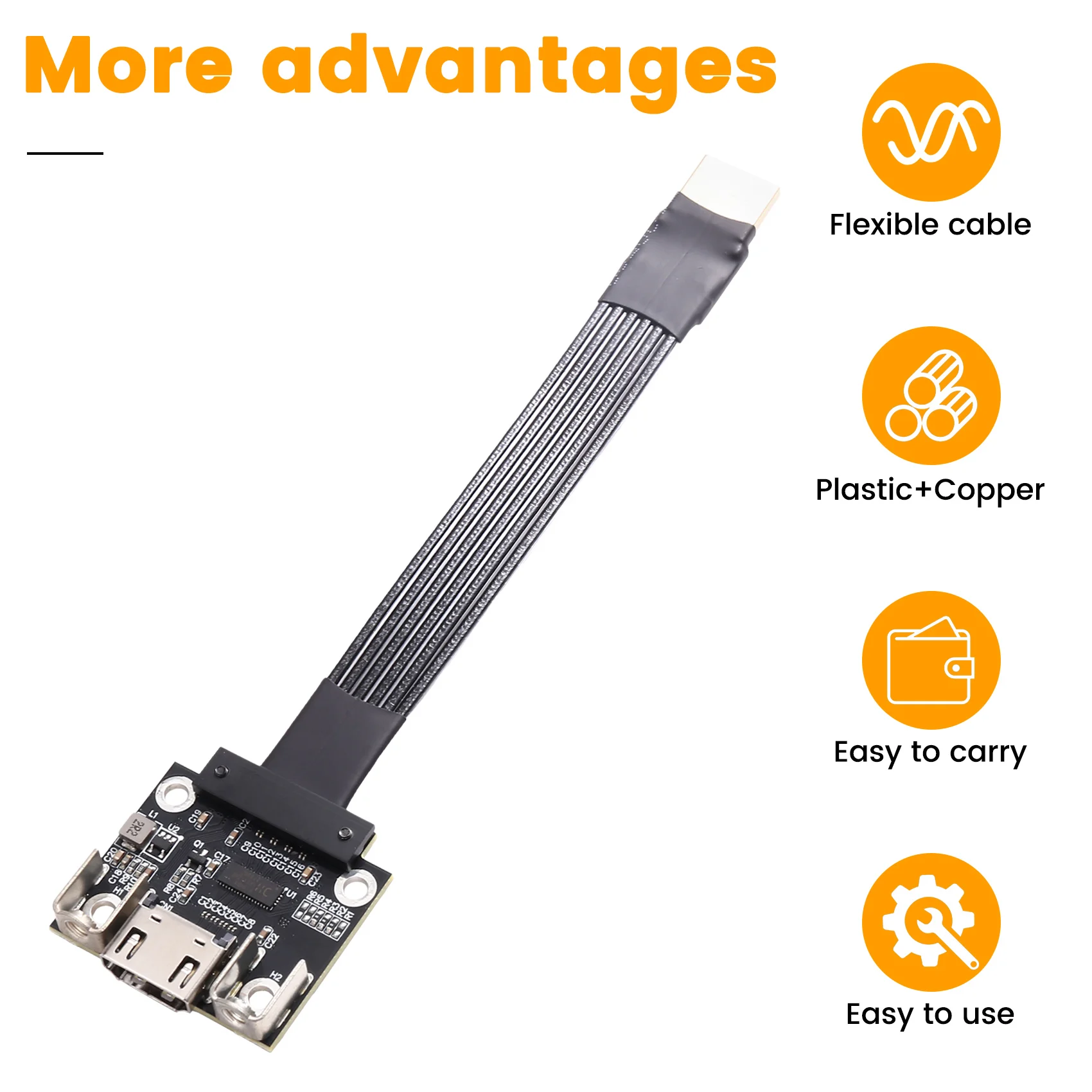 ADT 24P HD 2.1 Type A-A Male To Female Flat Thin Video Extension Cable Aerial FPV HD 2.1 Flexible Ribbon FFC Cable
ADT 24P HD 2.1 Type A-A Male To Female Flat Thin Video Extension Cable Aerial FPV HD 2.1 Flexible Ribbon FFC Cable