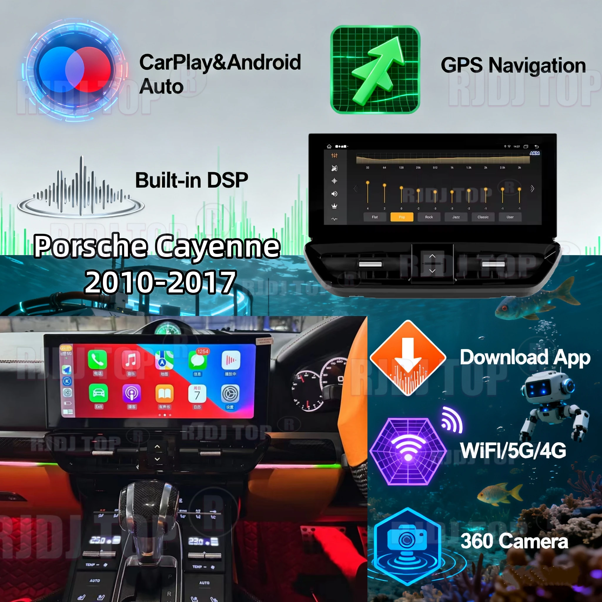 12.3" Android 14.0 For Porsche Cayenne 2010-2017 Car CarPlay Multimedia Player Stereo Radio GPS Navigation 5G WiFi QLED Screen
12.3" Android 14.0 For Porsche Cayenne 2010-2017 Car CarPlay Multimedia Player Stereo Radio GPS Navigation 5G WiFi QLED Screen