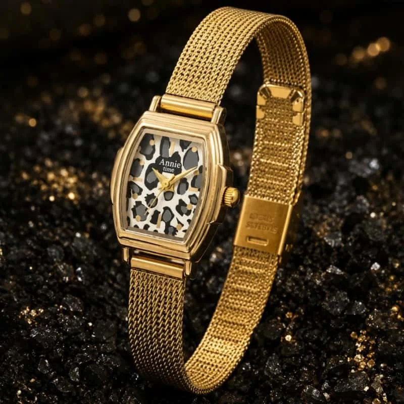 Vintage Gold Leopard Print Women's Quartz Watches Luxury Brand Elegant Ladies Bracelet Wristwatch for Daily & Party Wear
Vintage Gold Leopard Print Women's Quartz Watches Luxury Brand Elegant Ladies Bracelet Wristwatch for Daily & Party Wear