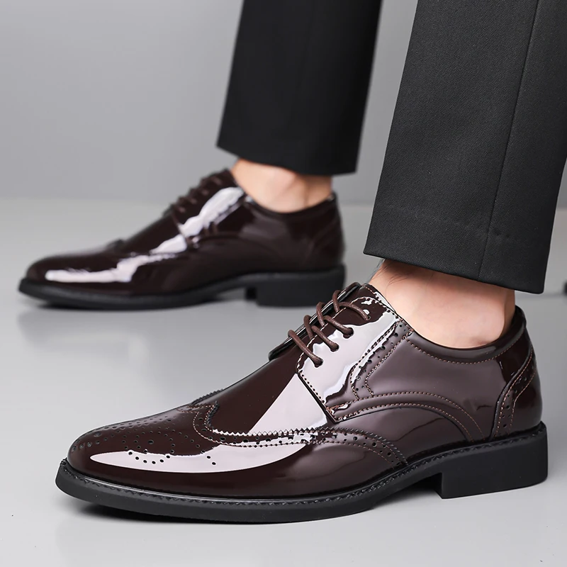 Men's leather shoes Business Casual Leather Shoes Plus Size Thick Sole Fashion Formal Lace Up Dress Shoes For Working
Men's leather shoes Business Casual Leather Shoes Plus Size Thick Sole Fashion Formal Lace Up Dress Shoes For Working