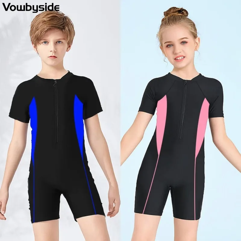 3-14Y Children's Swimsuit Boys Girls One-piece Wetsuit Short Sleeved Children's Beach Wear Quick-drying Swimwear
3-14Y Children's Swimsuit Boys Girls One-piece Wetsuit Short Sleeved Children's Beach Wear Quick-drying Swimwear