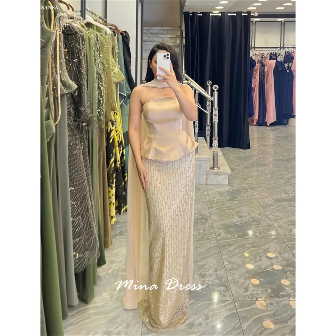 Mina Customized Beads Prom Dresses Luxury Party Dress Sequins. Tube Top Simple and Elegant Formal Dress Backless Evening Woman
Mina Customized Beads Prom Dresses Luxury Party Dress Sequins. Tube Top Simple and Elegant Formal Dress Backless Evening Woman