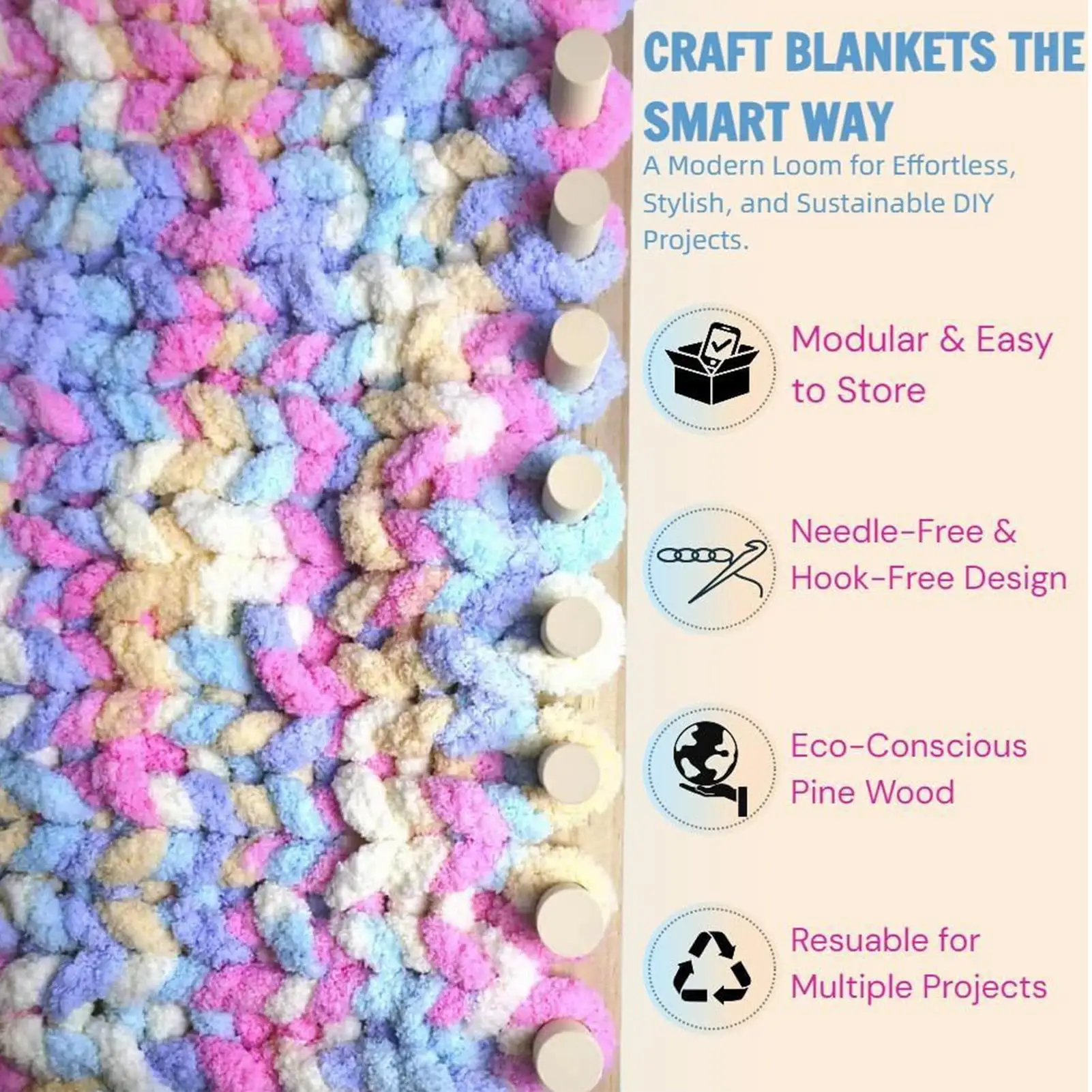 Knitting Looms For Beginners Chunky Crochet Loom Kit Yarn Knitting Set For Crafts Hobby Beginners Weaving Blanket Scarf Sewing
Knitting Looms For Beginners Chunky Crochet Loom Kit Yarn Knitting Set For Crafts Hobby Beginners Weaving Blanket Scarf Sewing