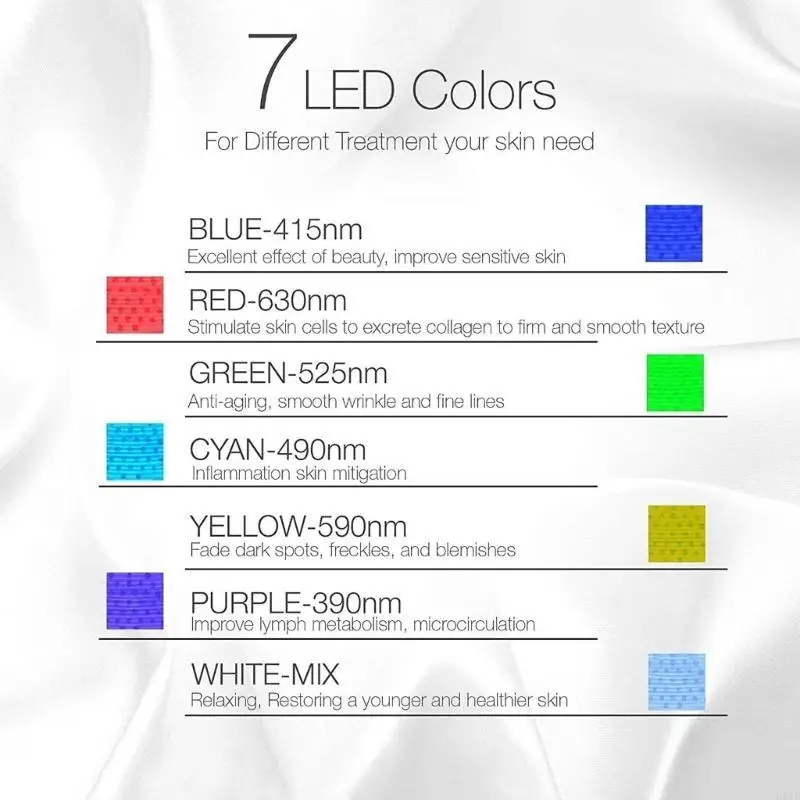 7 Color Photon Blue Red Light Maintenance Skin Restorations for Facial Skin Mask
7 Color Photon Blue Red Light Maintenance Skin Restorations for Facial Skin Mask