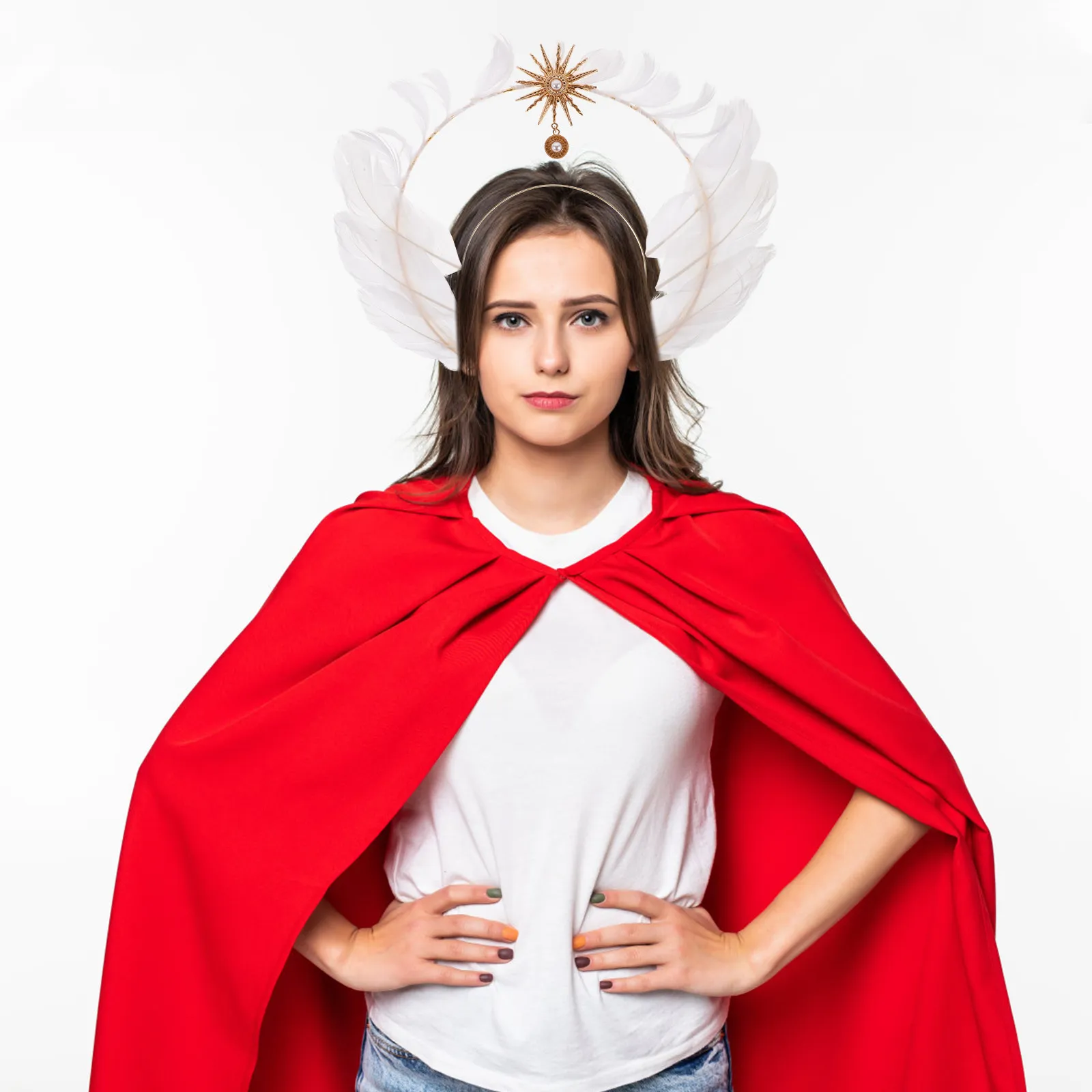 Exquisite Goddess Headpiece Golden Holy Headband for Women Halloween Cosplay Costume Goddess Tiara Accessory
Exquisite Goddess Headpiece Golden Holy Headband for Women Halloween Cosplay Costume Goddess Tiara Accessory