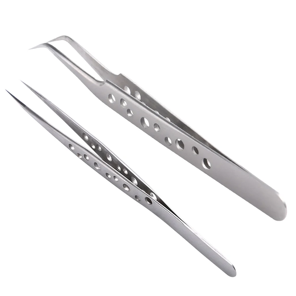 2Pcs Premium Steel Eyelash Tweezers Precision Curved Straight Tip Manicure Tools for Nail Art Eyebrow Grooming Nonmagnetic
2Pcs Premium Steel Eyelash Tweezers Precision Curved Straight Tip Manicure Tools for Nail Art Eyebrow Grooming Nonmagnetic