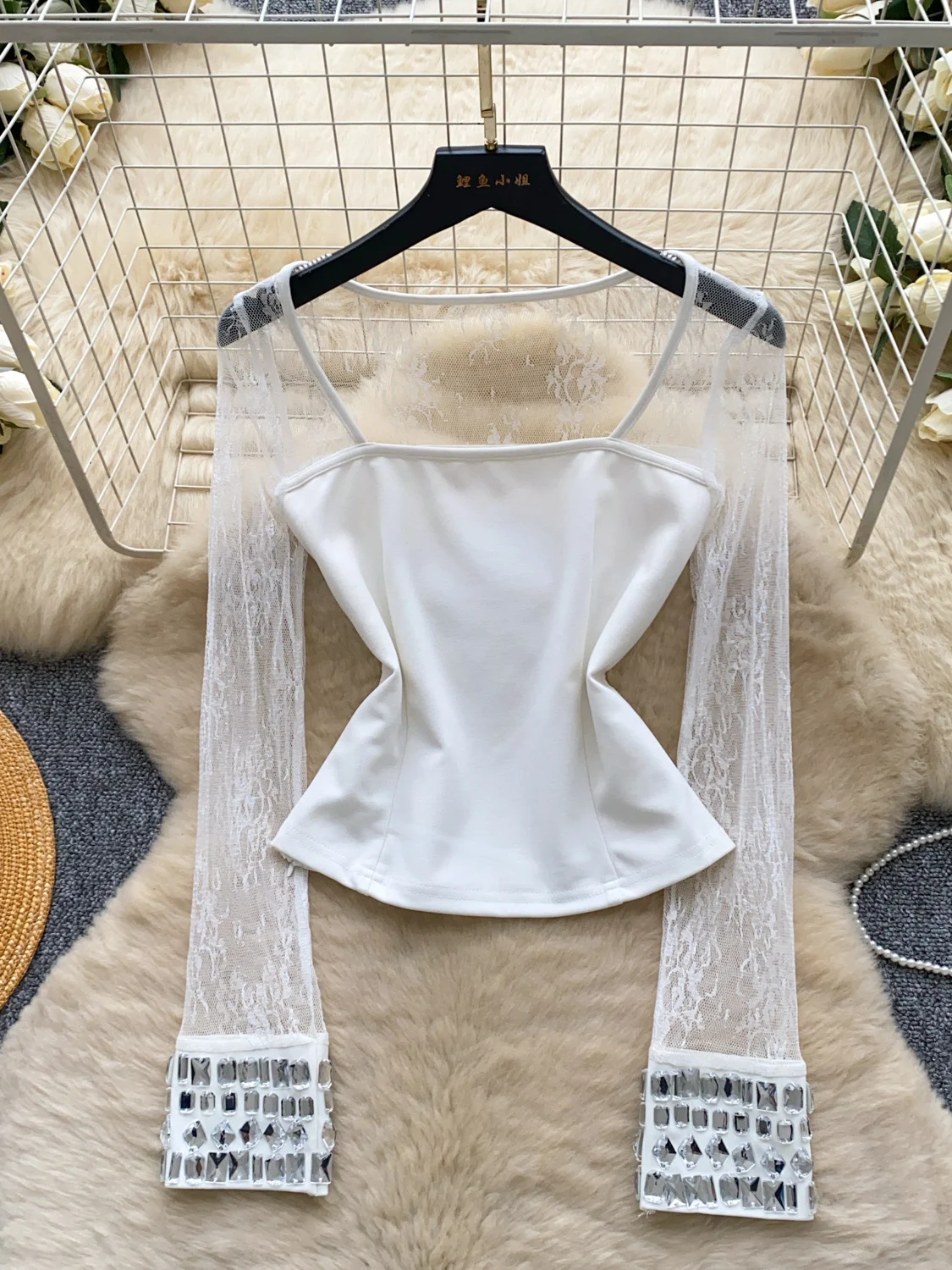 Ele Commuter Sle Long Sve Lace Splice Open Cardigan Women's Spring Loose White Square Collar Slimming Top
Ele Commuter Sle Long Sve Lace Splice Open Cardigan Women's Spring Loose White Square Collar Slimming Top