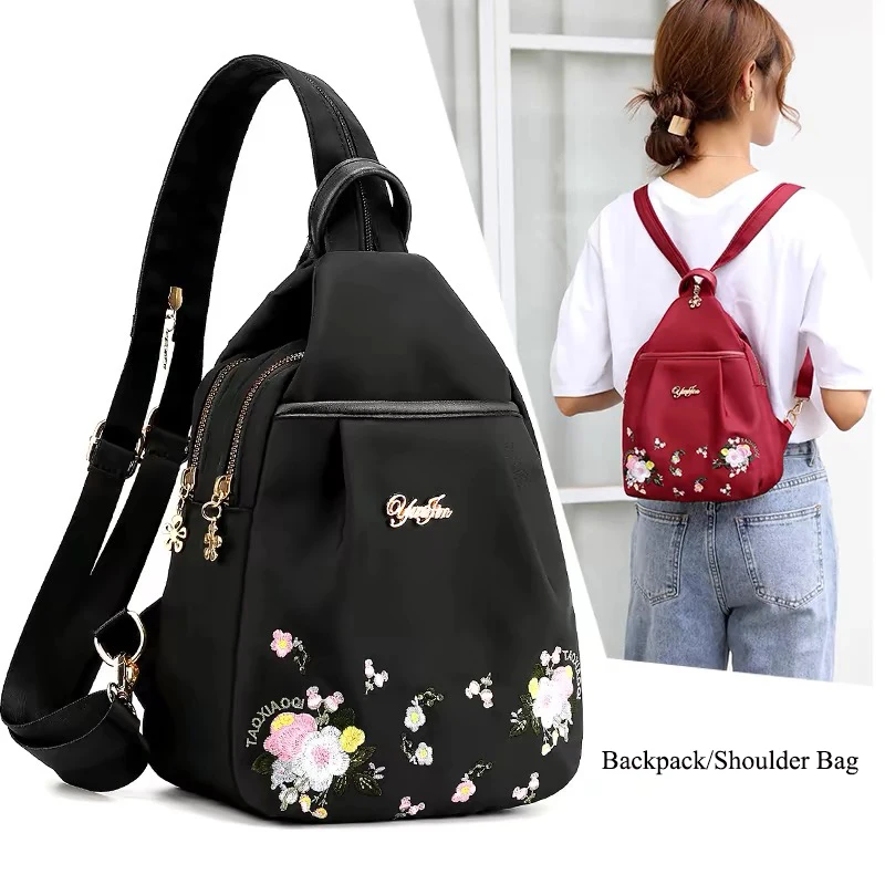 Waterproof Oxford Women Backpack Fashion Casual Embroidery Bag Designer Female Large Capacity Travel Handbag Shopping Knaps
Waterproof Oxford Women Backpack Fashion Casual Embroidery Bag Designer Female Large Capacity Travel Handbag Shopping Knaps