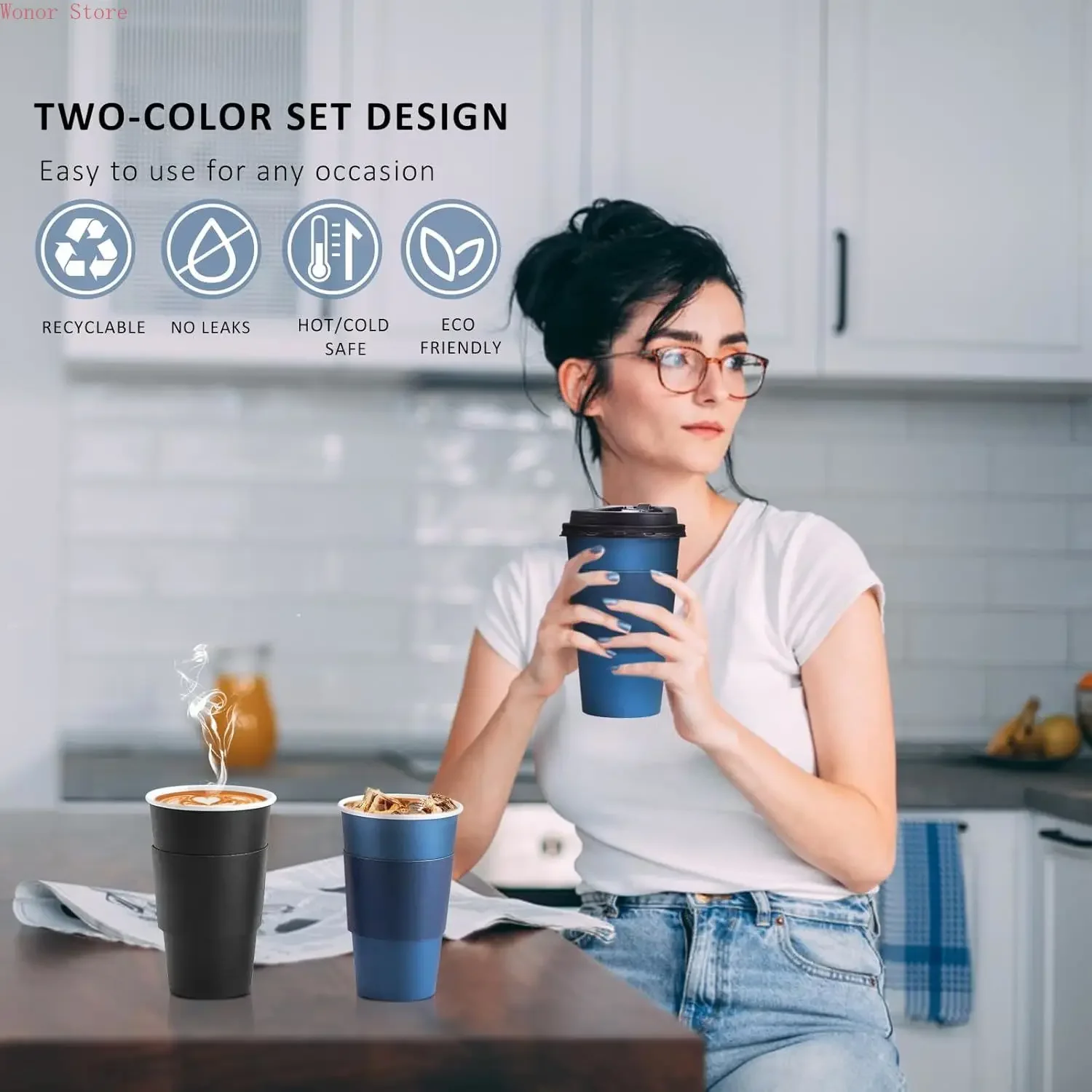 500 Pack 16 oz Disposable Coffee Cups with Lids and Sleeves, To Go Paper Cups, Hot & Cold Drinking Cups for Tea, Coffee, Water
500 Pack 16 oz Disposable Coffee Cups with Lids and Sleeves, To Go Paper Cups, Hot & Cold Drinking Cups for Tea, Coffee, Water