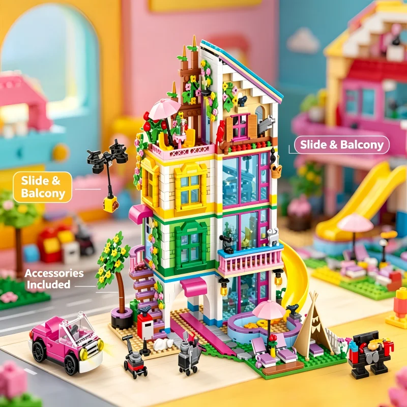 Friends City Summer Vacation Villa Castle Building Blocks Set Garden Model DIY Toys Girls Boys Birthday Gifts
Friends City Summer Vacation Villa Castle Building Blocks Set Garden Model DIY Toys Girls Boys Birthday Gifts