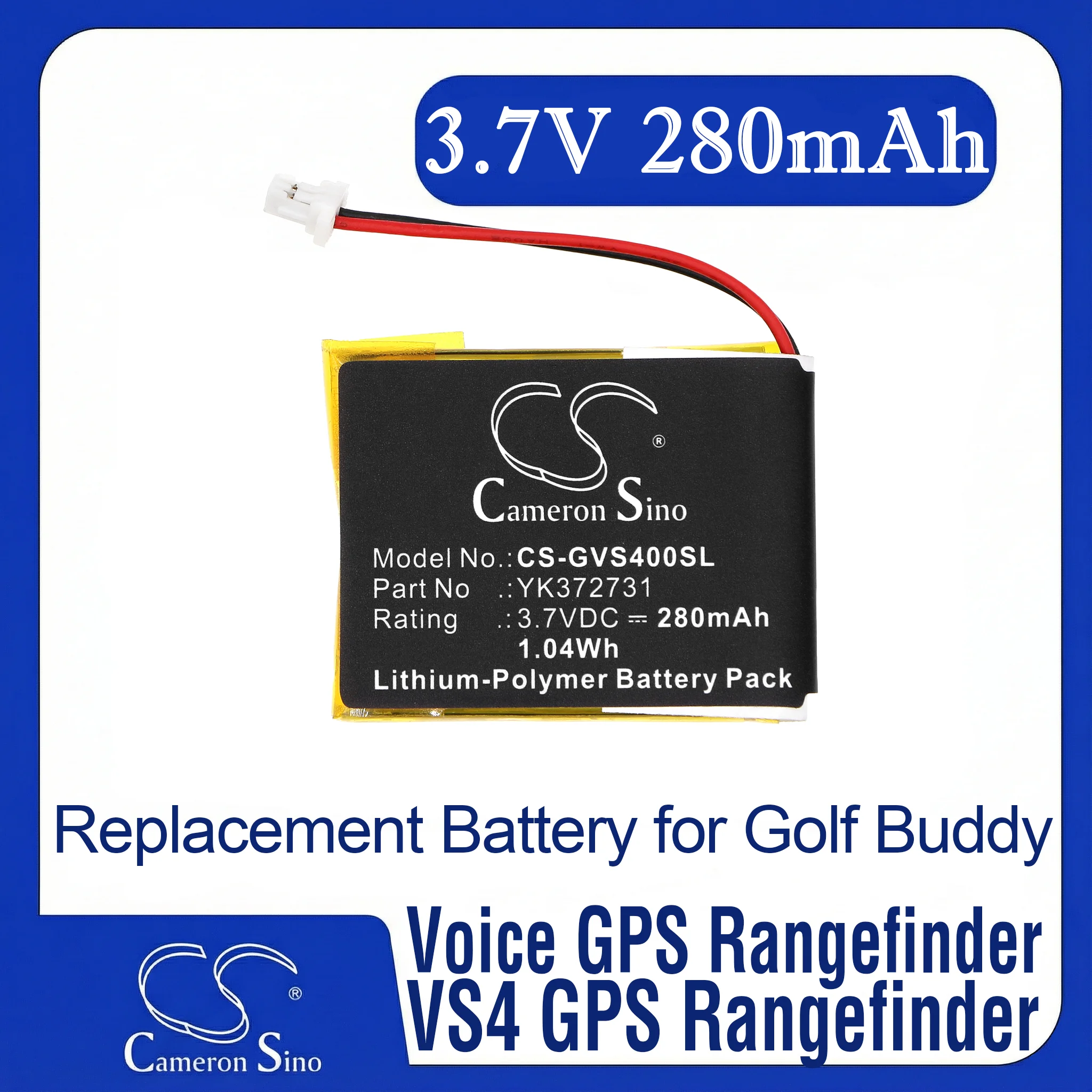 Cameron Sino Replacement Battery for Golf Buddy DSC-GB750, DSC-GB900, Voice 2,, Fits P/N PL482730,YK372731
Cameron Sino Replacement Battery for Golf Buddy DSC-GB750, DSC-GB900, Voice 2,, Fits P/N PL482730,YK372731